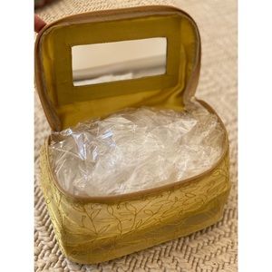 NWT Gold Makeup Bag with mirror